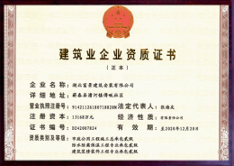 二级建筑业企业资质证书
